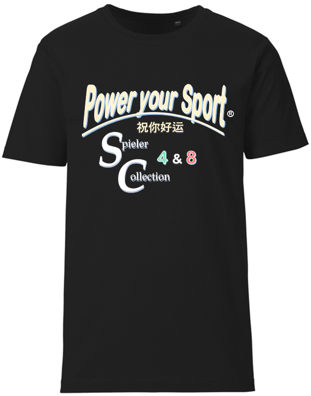 Männer T-Shirt  mit Spieler Collection und Power your Sport Logo.