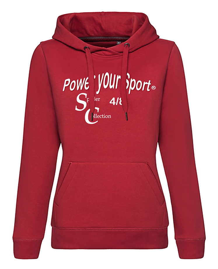 Sweatshirt mit Kapuze für Frauen und Power your Sport Logo.